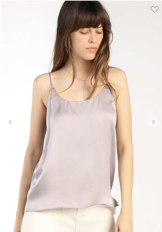 Carrie Silk Cami Top - Dusty Lavender