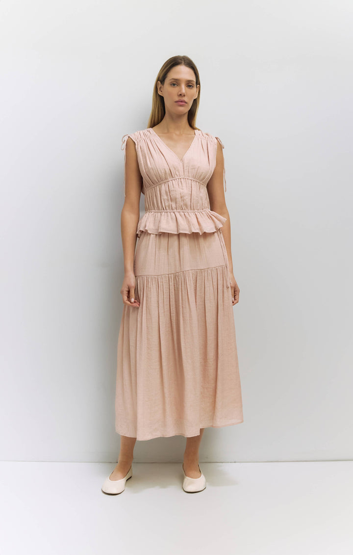 Cleo Top | Gathered Sleeveless Blouse