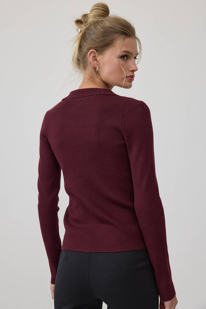 Malaga Ribbed Collar Cardian