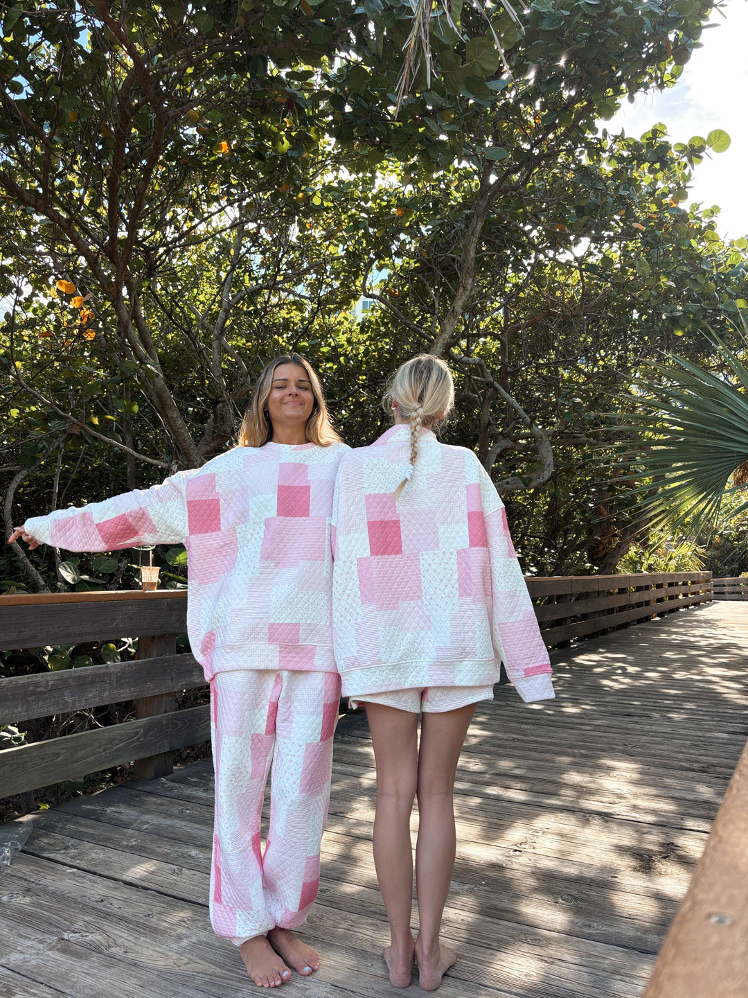 Quilted Margo Patchwork Mockneck Sweatshirt