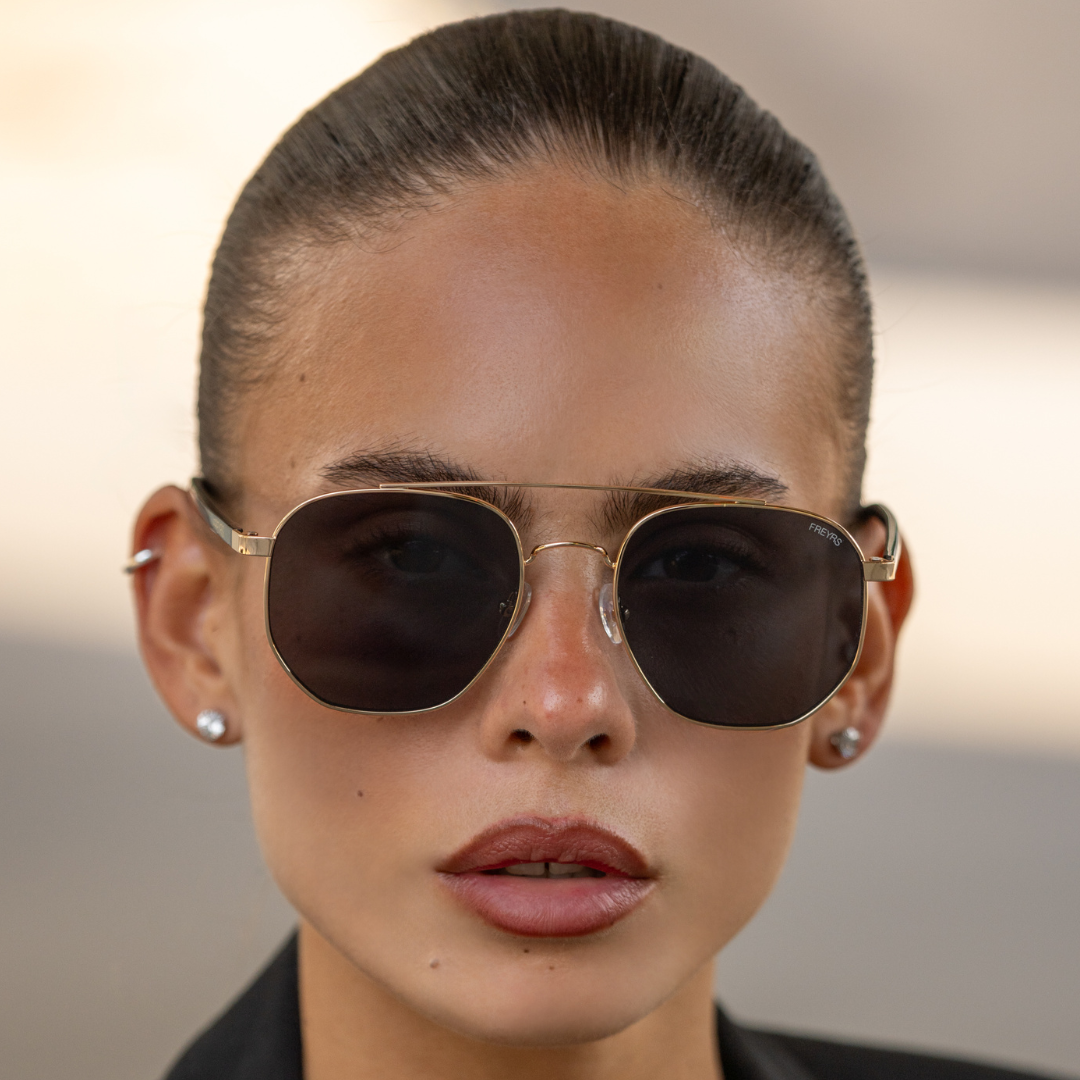FREYRS Eyewear - Austin Unisex Sunglasses : Gold / Green