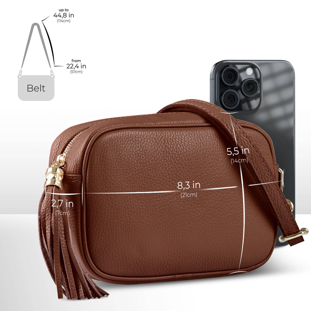 Callie Italian Genuine Calf Leather Crossbody