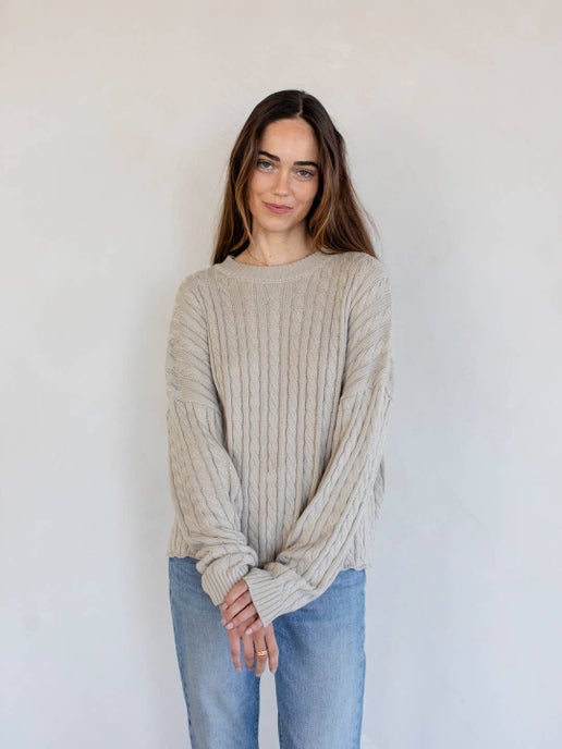 Casey Sweater Cable Knit Cotton