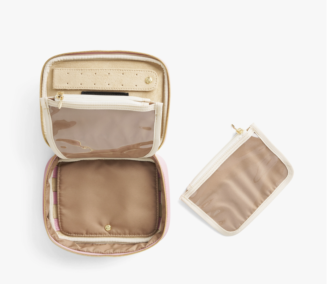 Isabella Leather Jewelry Case  - Rose