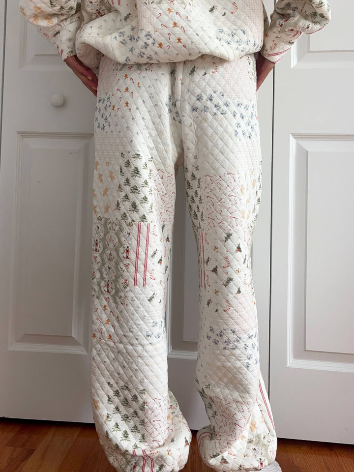 Holiday Quilted Joggers
