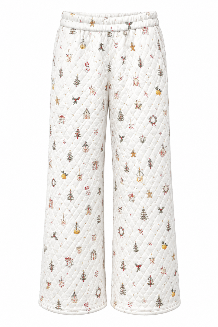 A Cottage Christmas Quilted Straight Leg Sweatpants