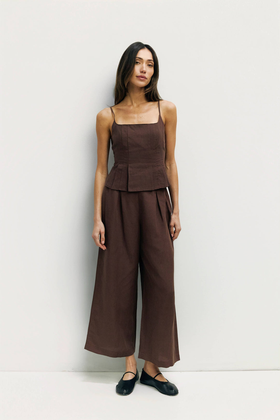 Jocelyn Pleated Linen Tank