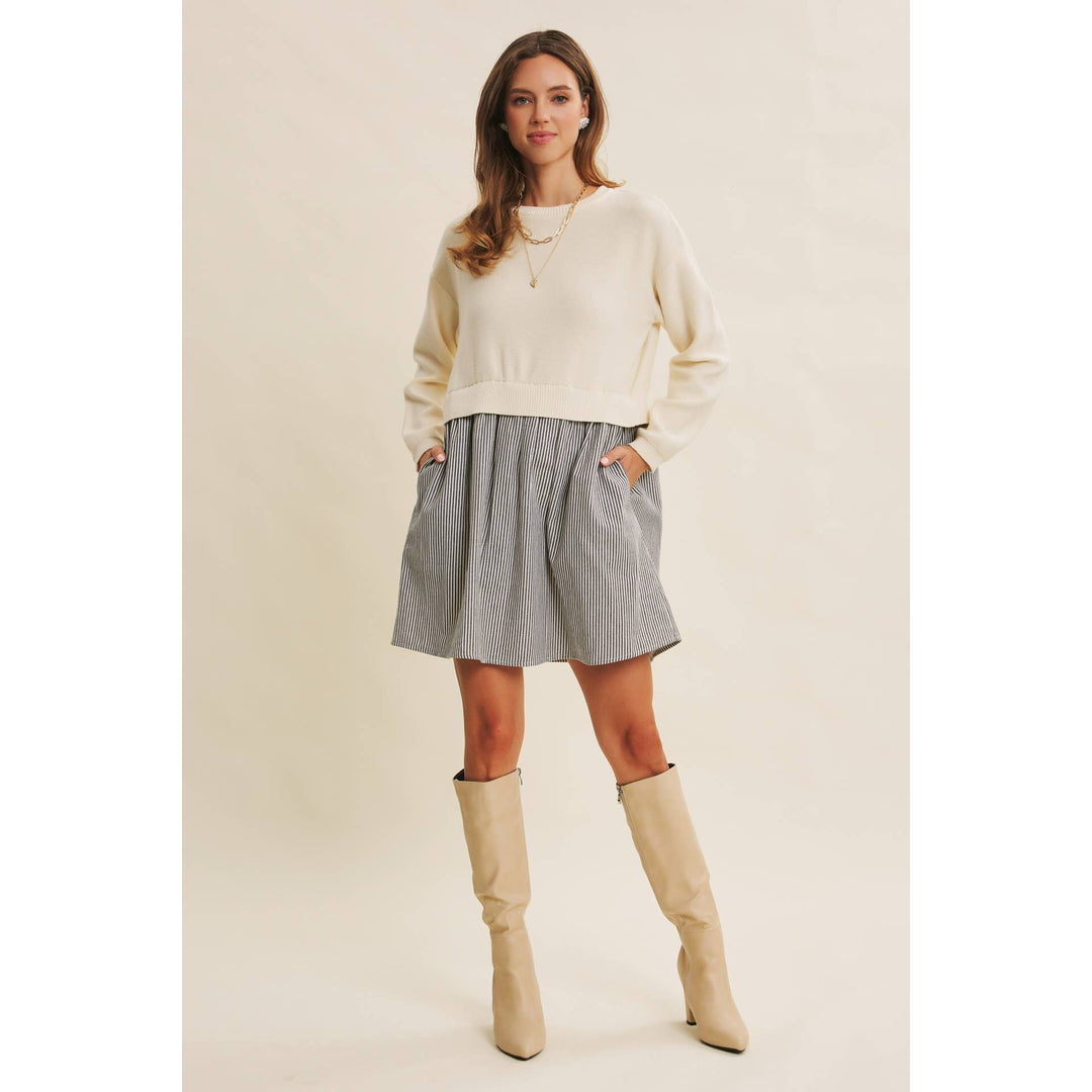 Autumn Bow Back Sweater Dress