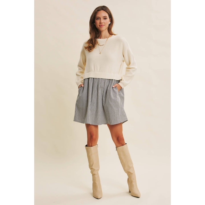 Autumn Bow Back Sweater Dress