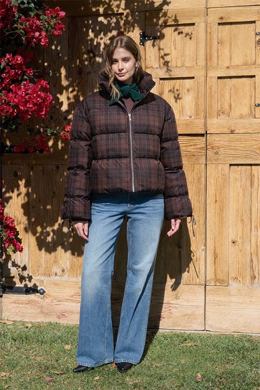 Erica Plaid Puffer Coat
