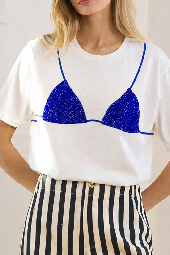 Caviar Beaded Bikini Tee