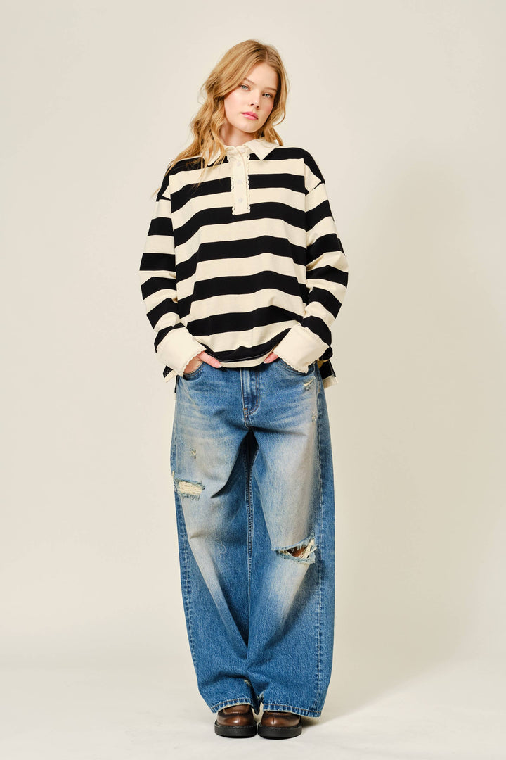 Phoebe Lace Trim Rugby
