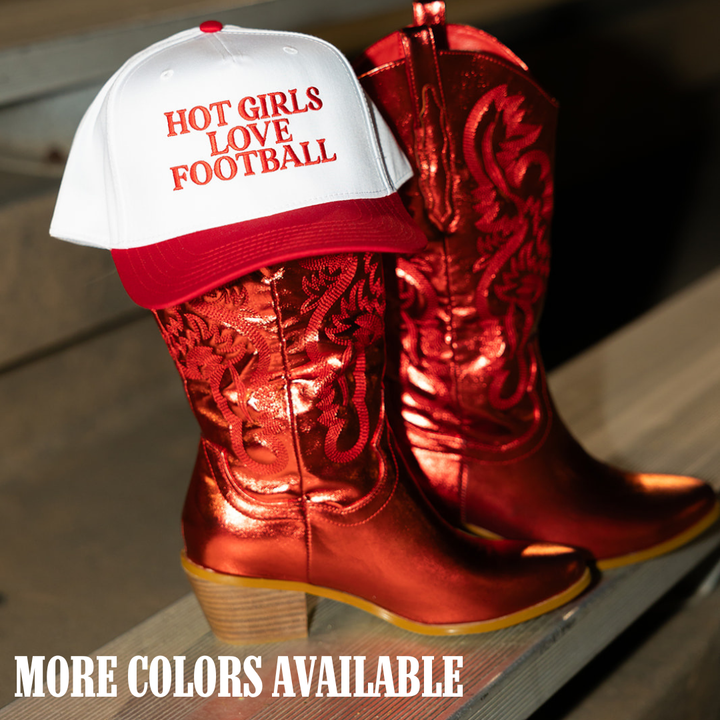Hot Girls Love Football Embroidered Hat