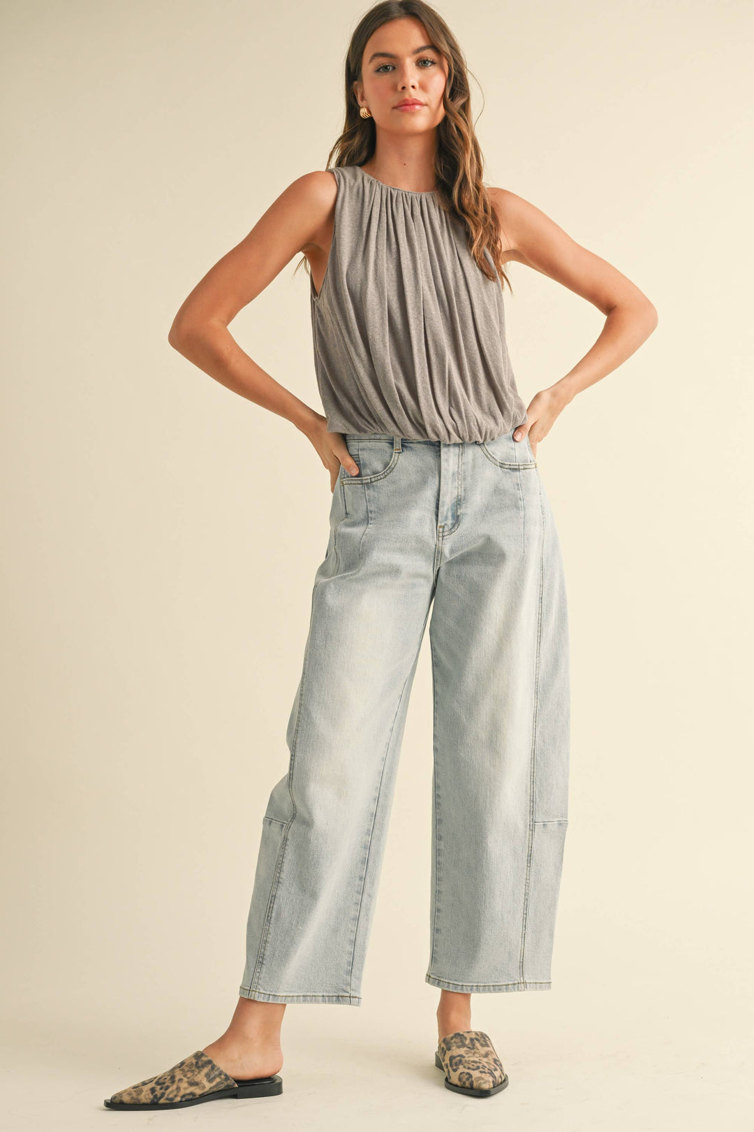 Langley Pleated Bubble Top