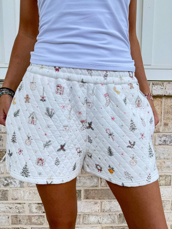 A Cottage Christmas Quilted Shorts