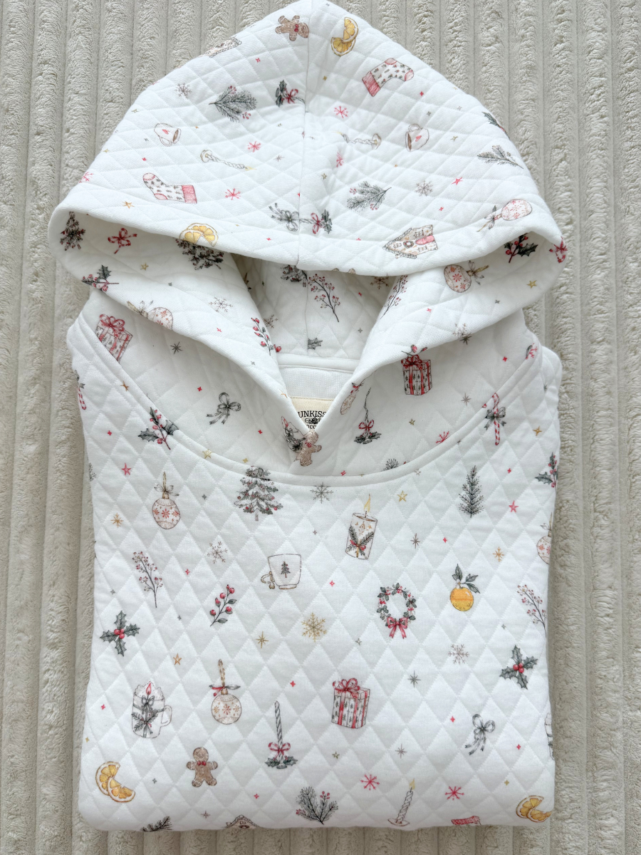 A Cottage Christmas Quilted Hoodie