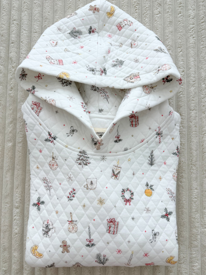 A Cottage Christmas Quilted Hoodie