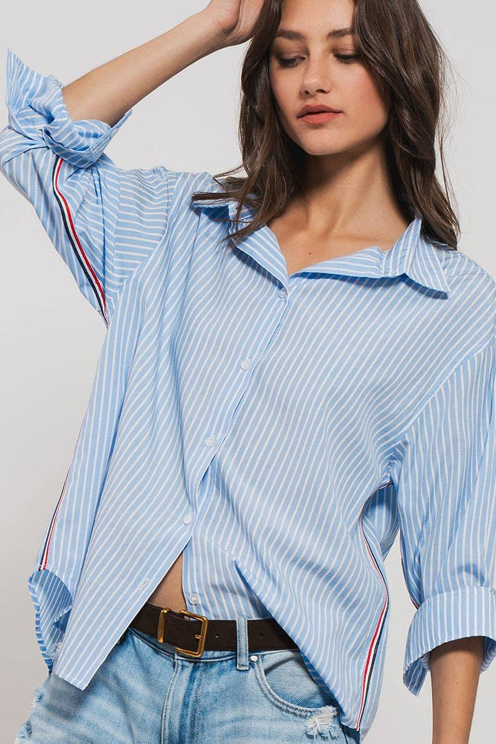 Oxford Twill Tape Detail Shirt