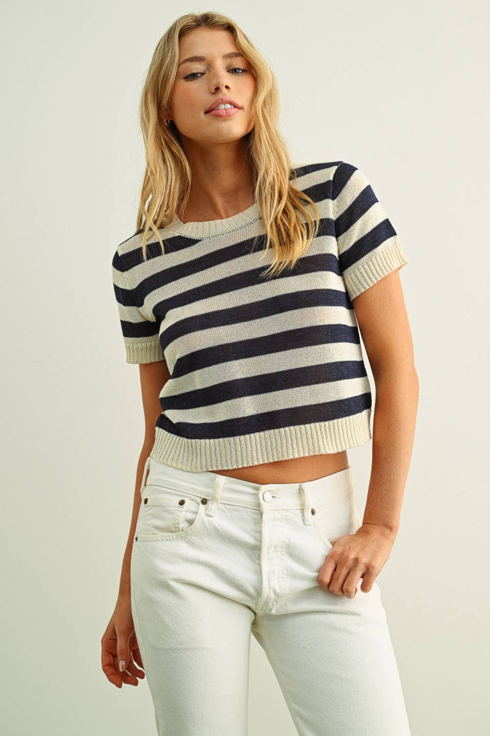 Peyton Knit Short Sleeve Sweater