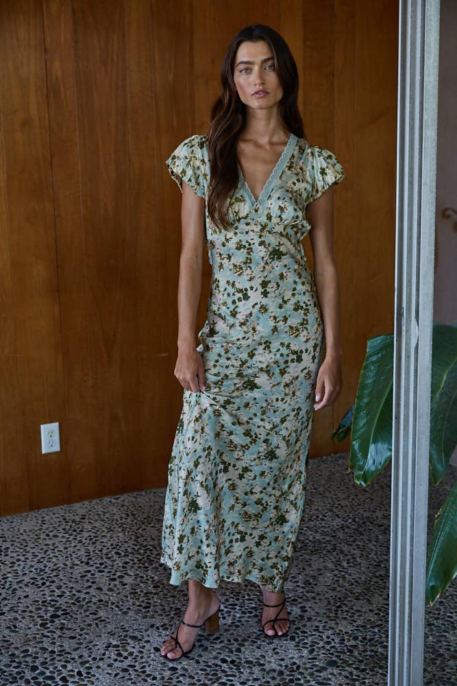 Dawson V-Neck Short Sleeve Maxi Dress