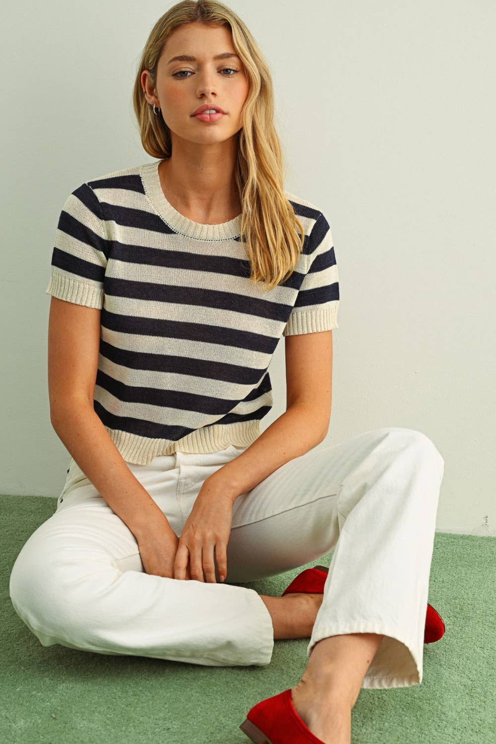 Peyton Knit Short Sleeve Sweater