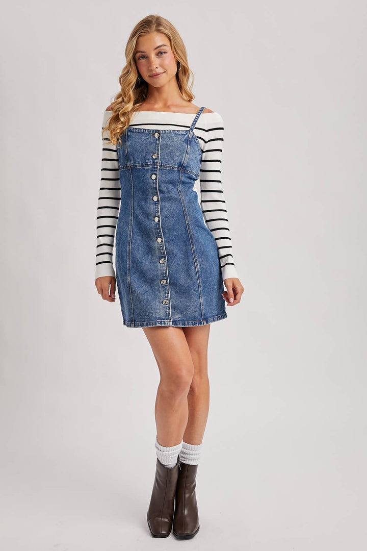Trina Denim Buttondown Mini Dress