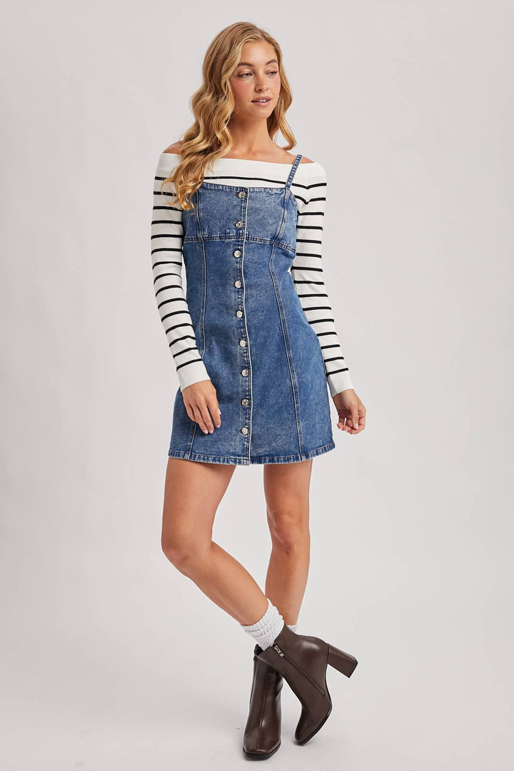 Trina Denim Buttondown Mini Dress