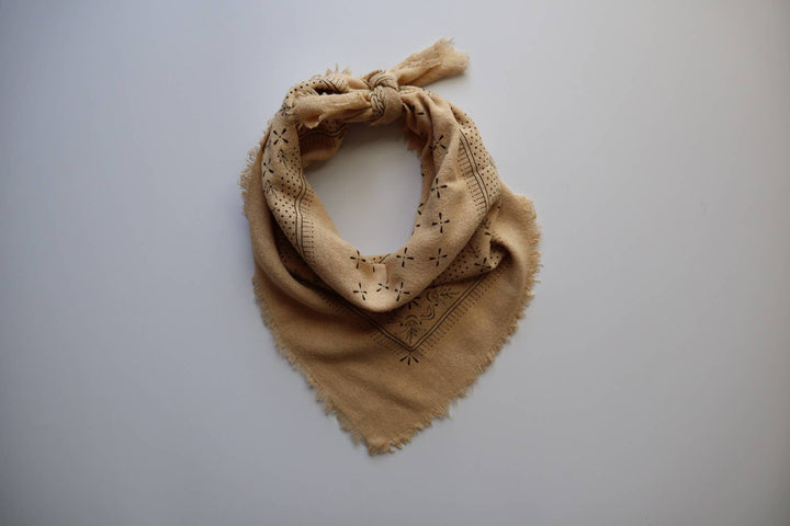 Raw Silk Bandana - Oatmeal
