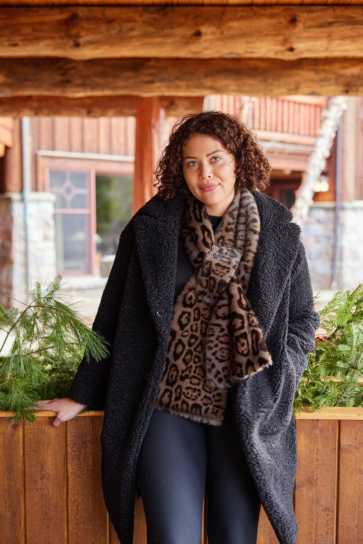 Camelia Fur Wrap Scarf