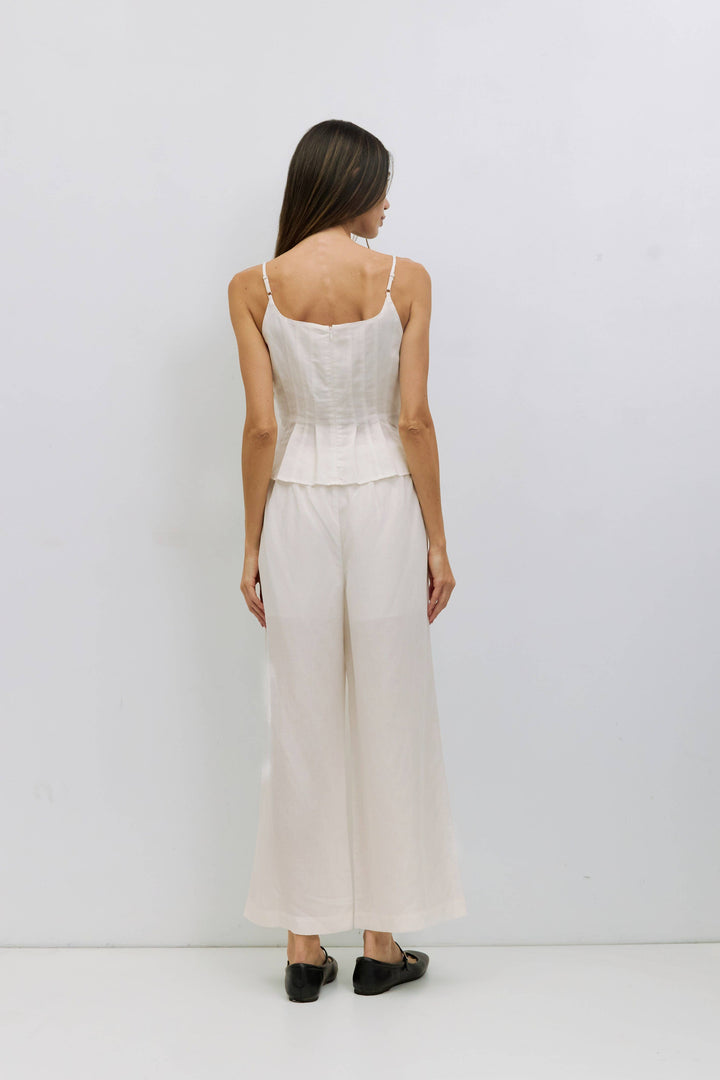 Jocelyn Pleated Linen Tank