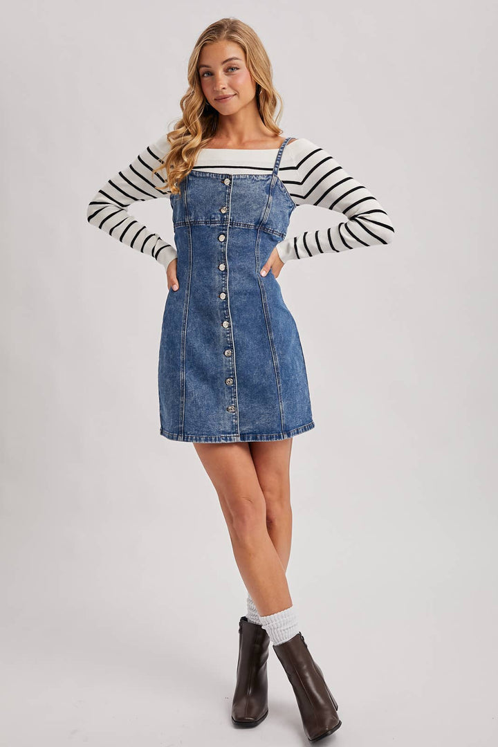 Trina Denim Buttondown Mini Dress