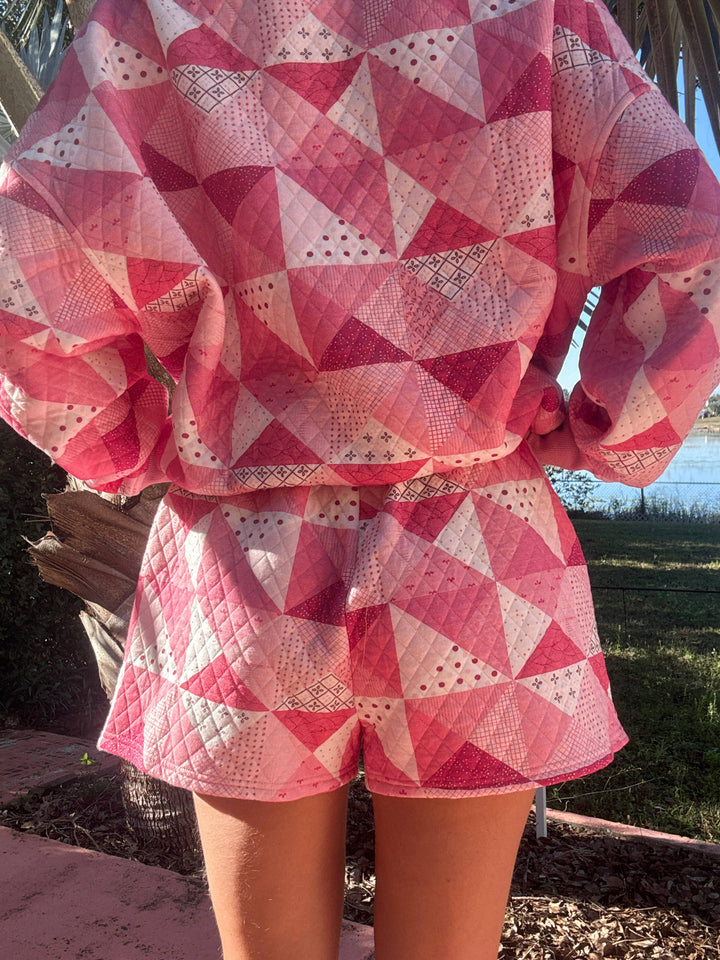 Quilted Gemma Patchwork Shorts