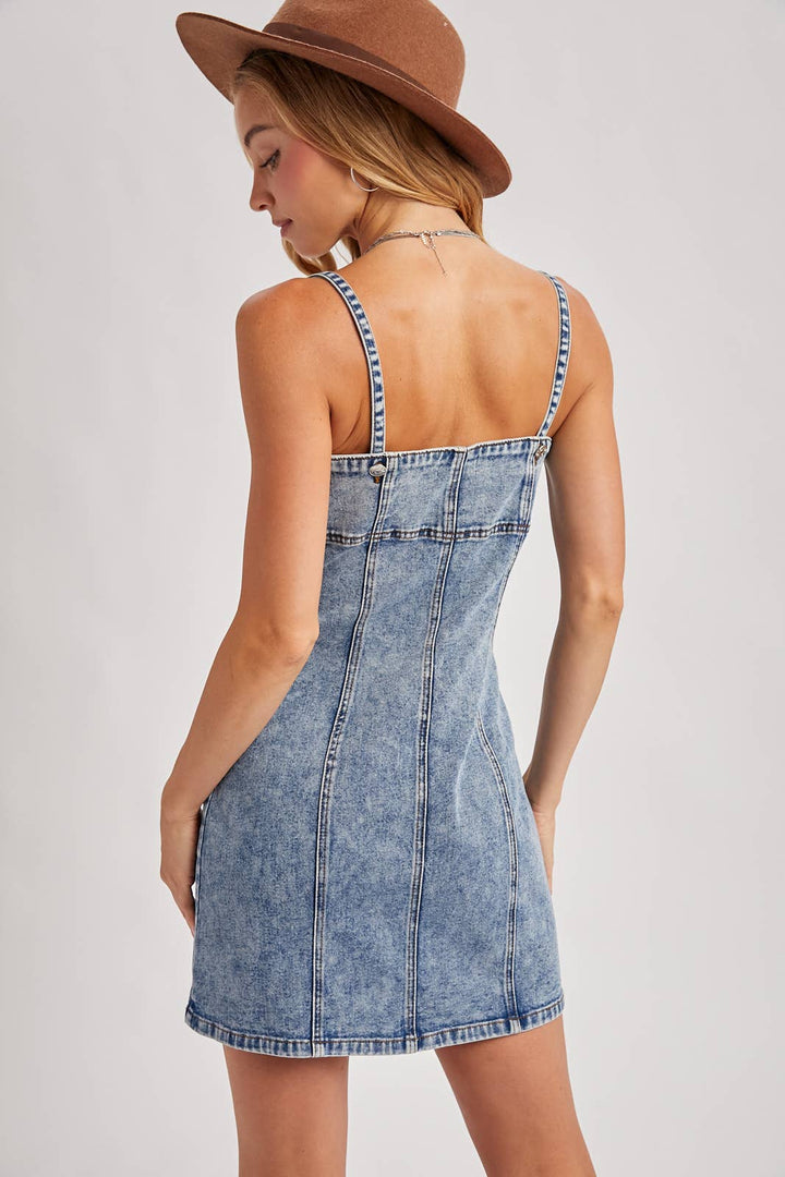 Trina Denim Buttondown Mini Dress