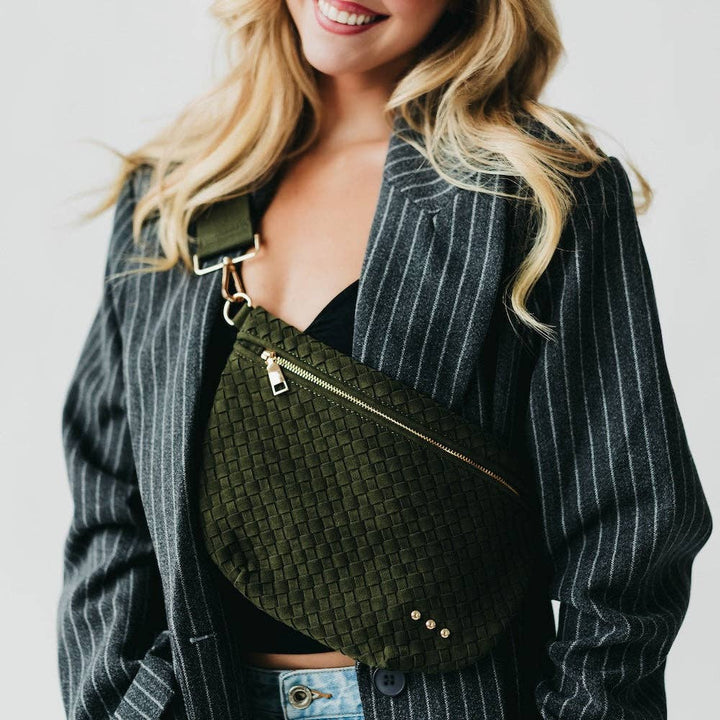 Claire Suede Woven Bag