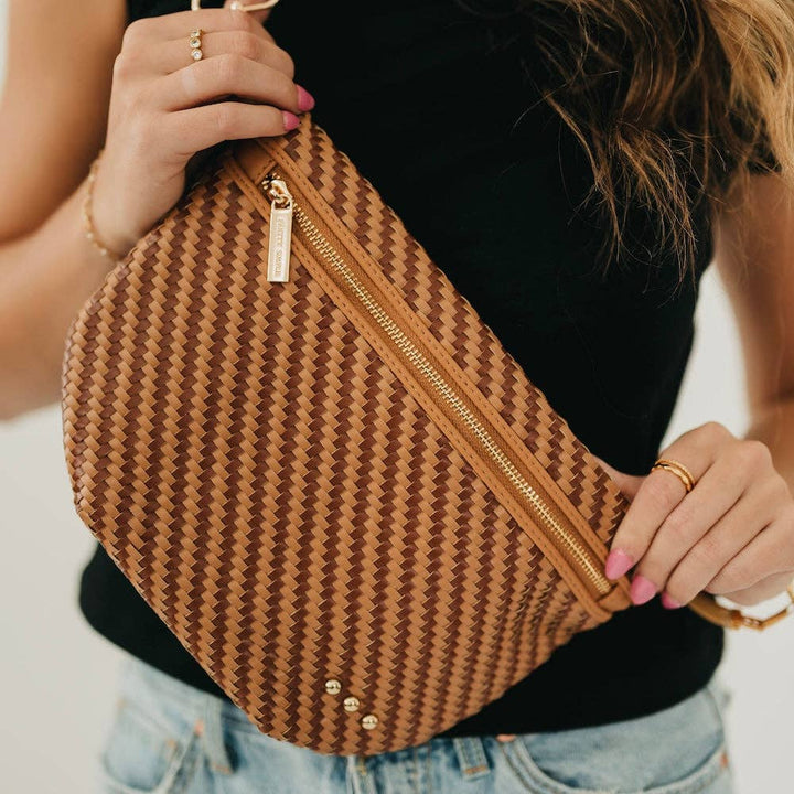 Claire Diagonal Woven Sling Bag