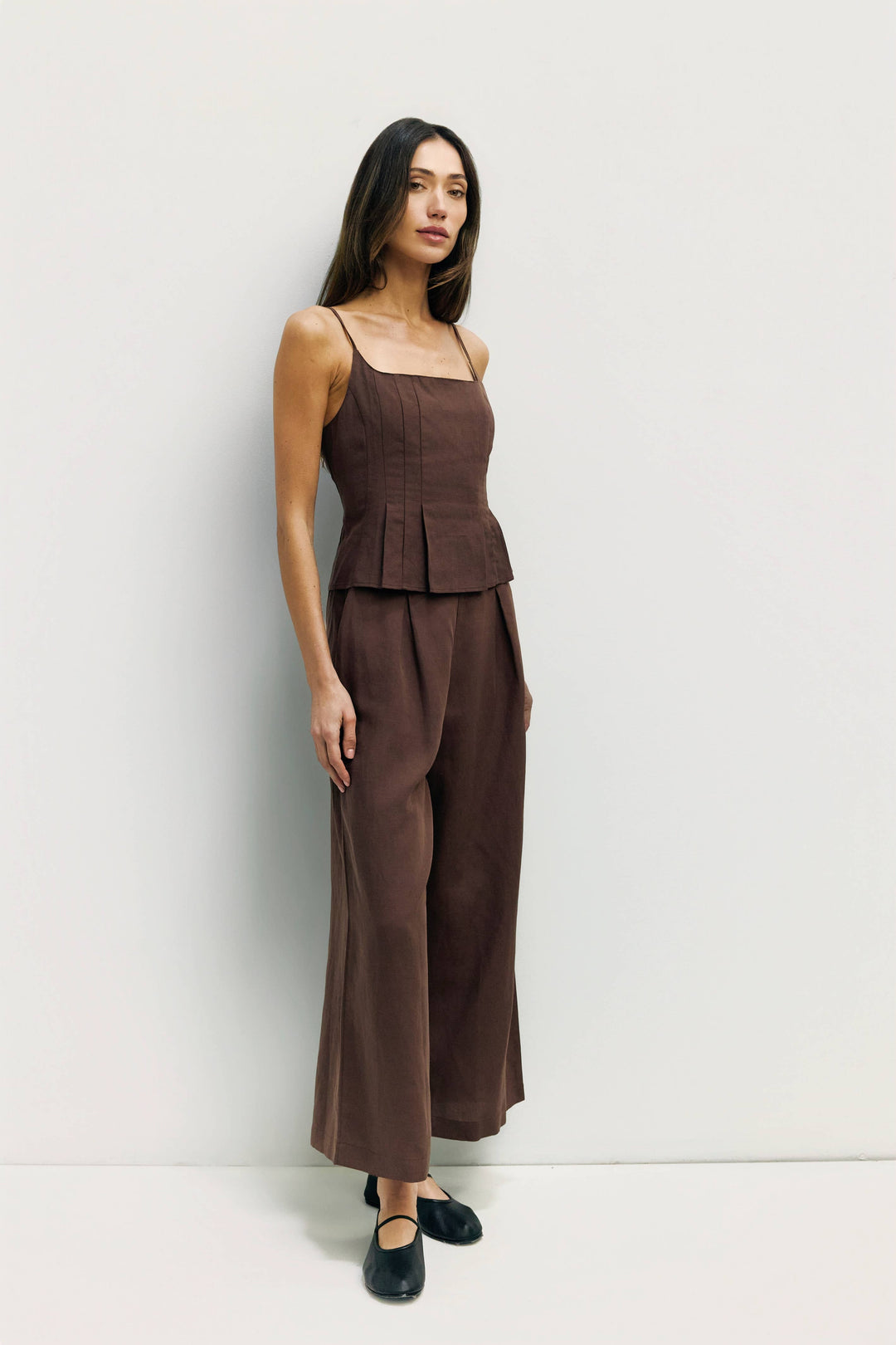 Jocelyn Pleated Linen Tank