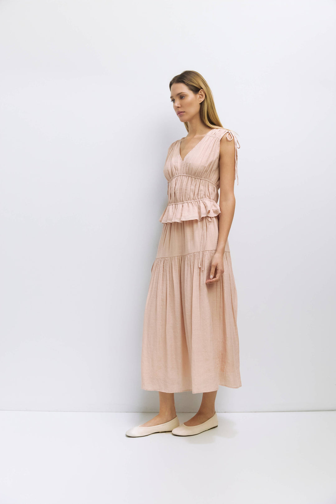 Cleo Top | Gathered Sleeveless Blouse