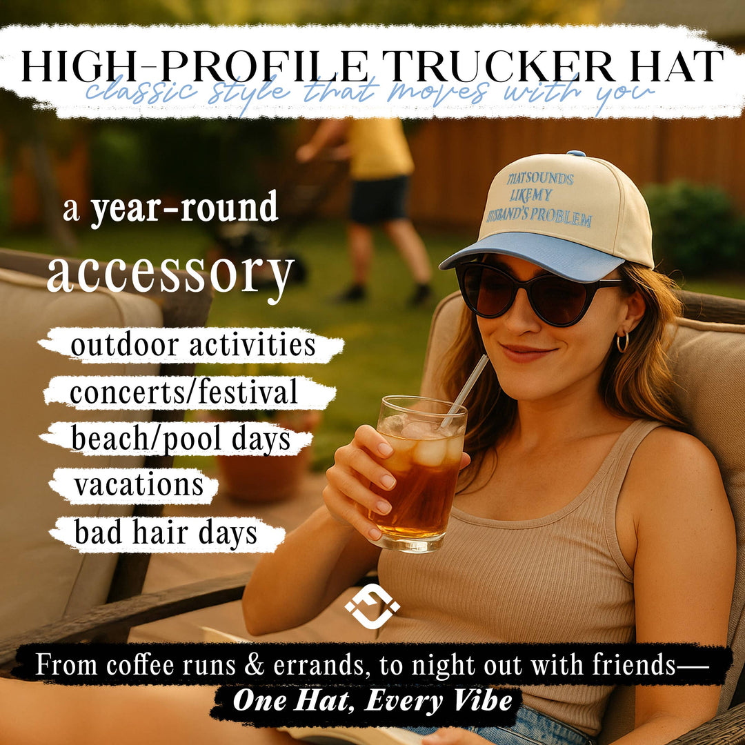 Sounds Like My Husband's Problem Hat -  Blue/Beige