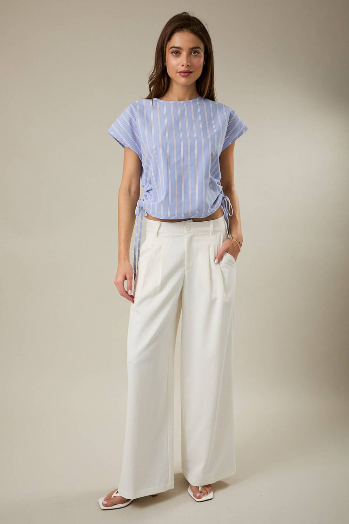 Alice Short Sleeve Boxy Stripe Top