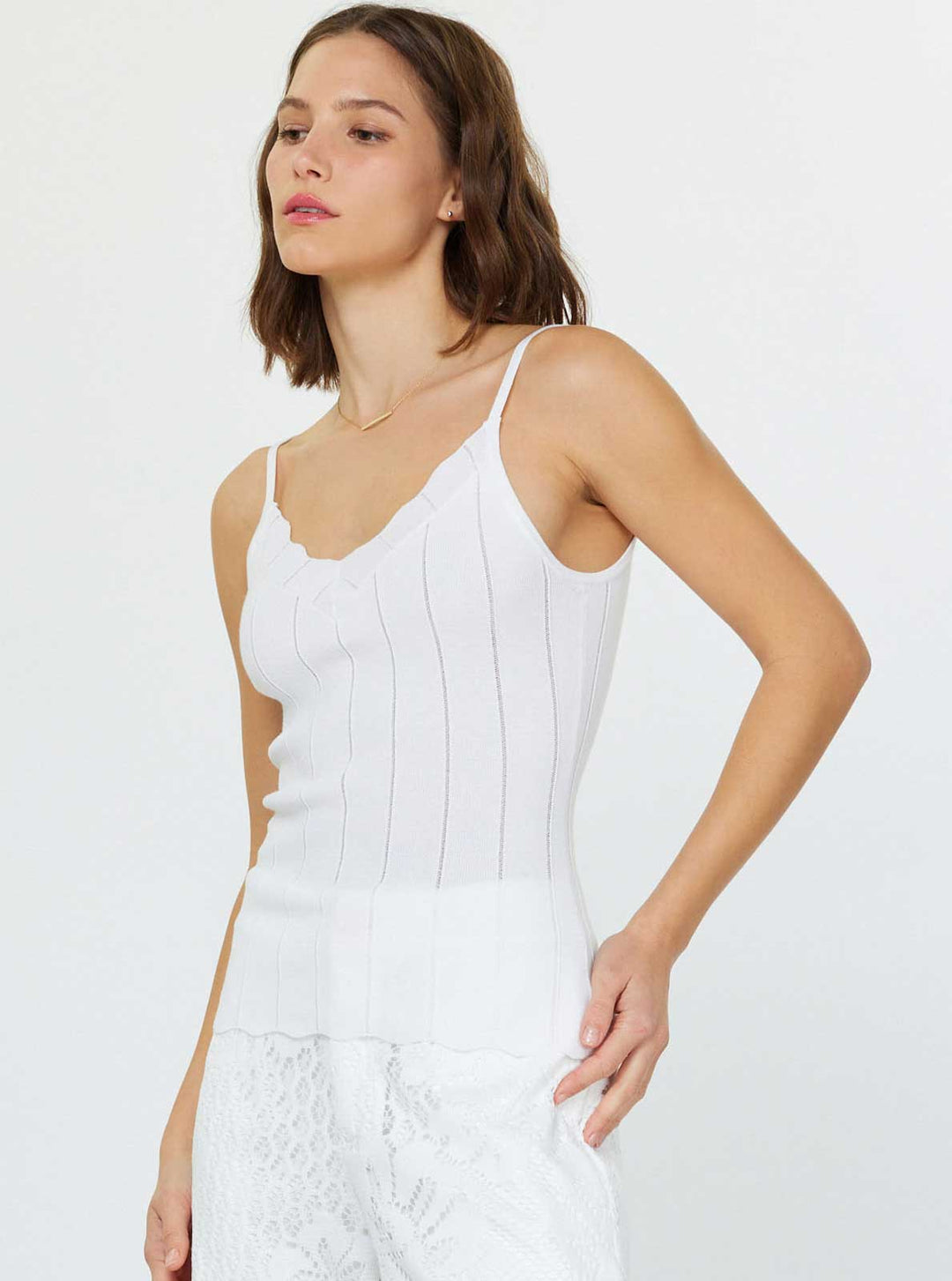 Reef Scalloped Sweater Tank