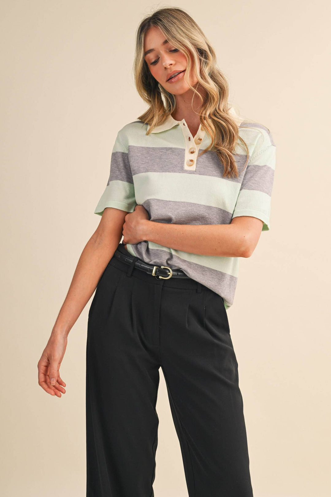 Rachel Knit Polo Short Sleeve