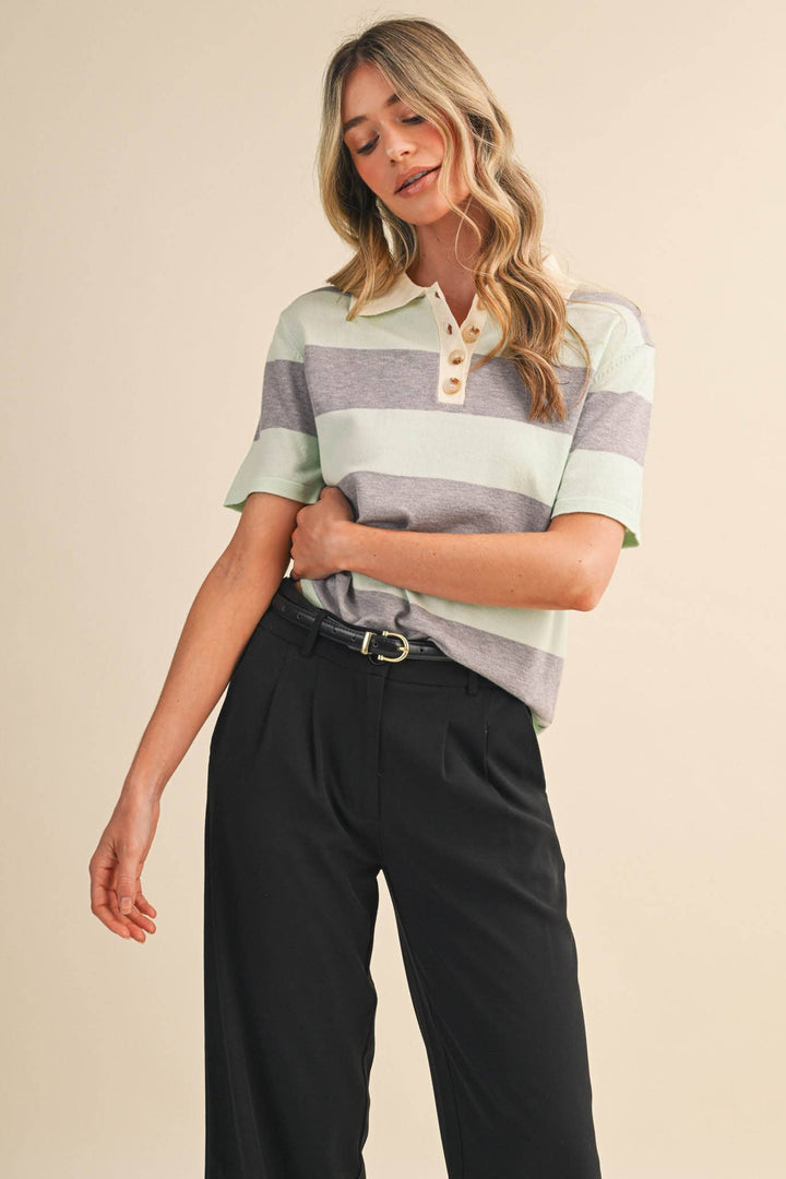 Rachel Knit Polo Short Sleeve