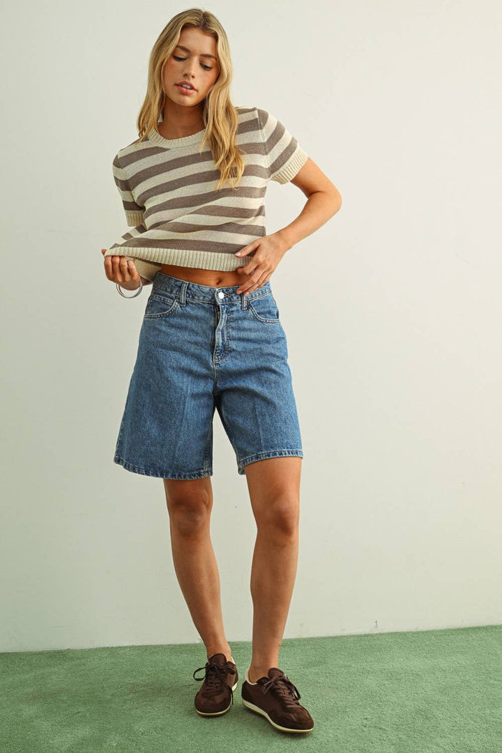 Peyton Knit Short Sleeve Sweater
