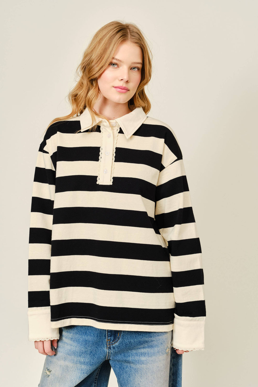 Phoebe Lace Trim Rugby