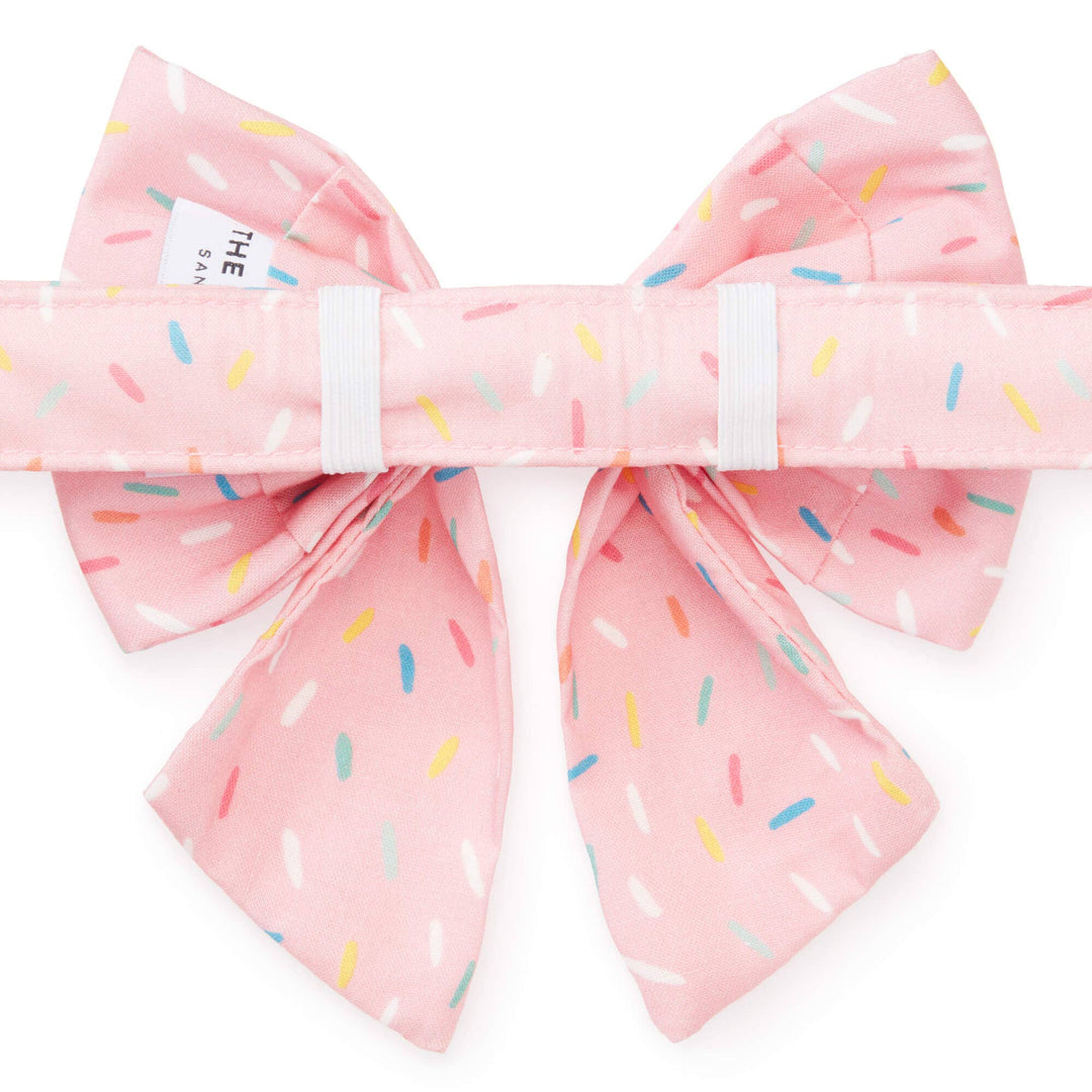 Sprinkles Birthday Lady Dog Bow