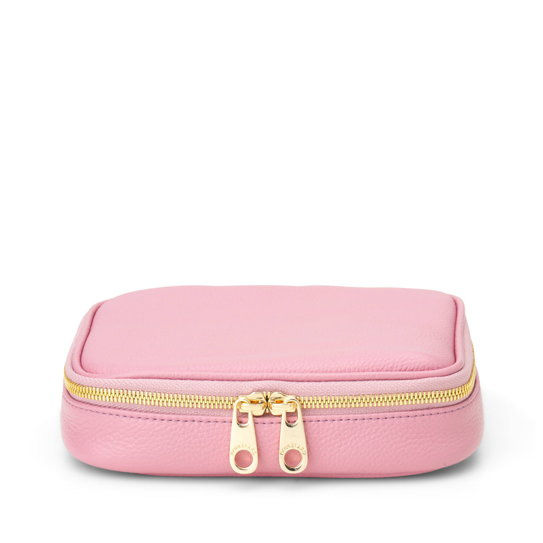 Isabella Leather Jewelry Case  - Rose