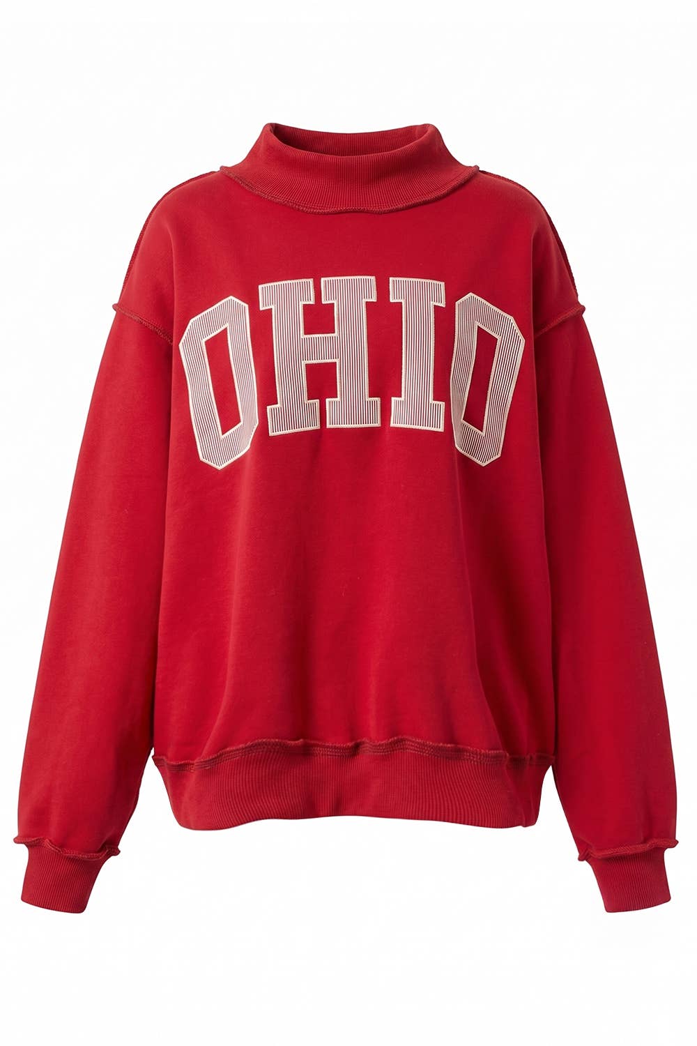 Ohio Scarlet Stripe Mockneck