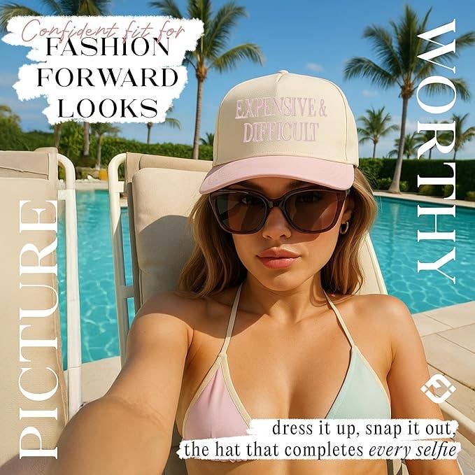 Expensive & Difficult Hat -  Pink/Beige