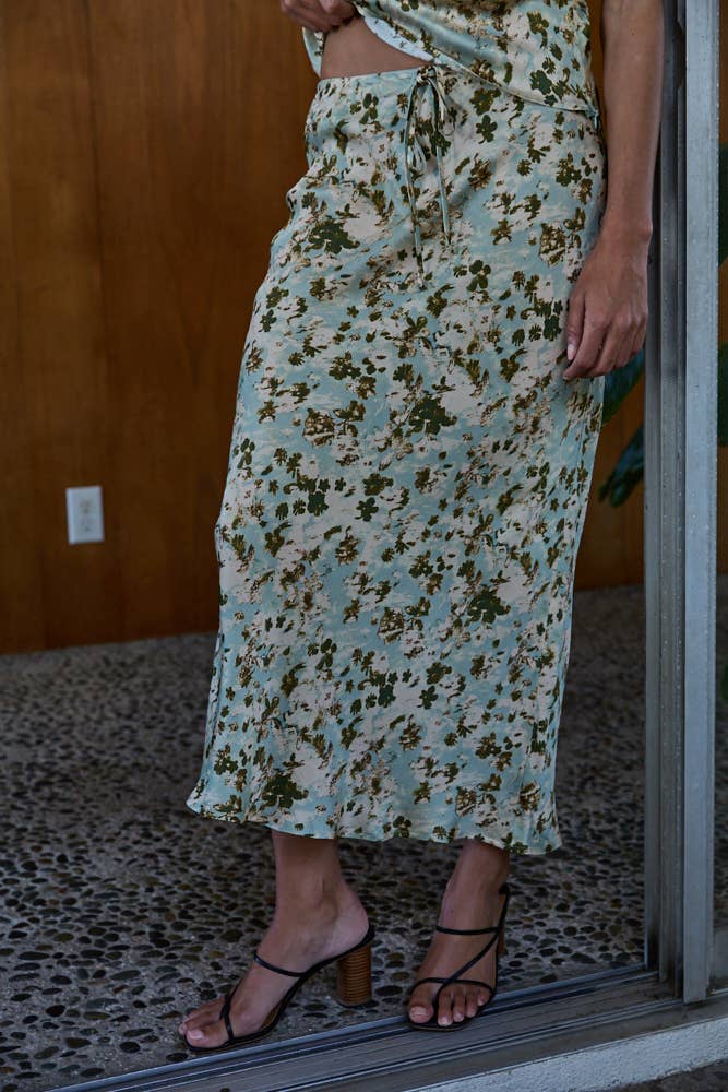 Pacey Floral Midi Skirt