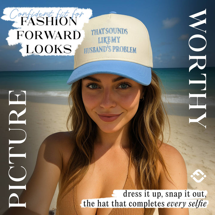Sounds Like My Husband's Problem Hat -  Blue/Beige